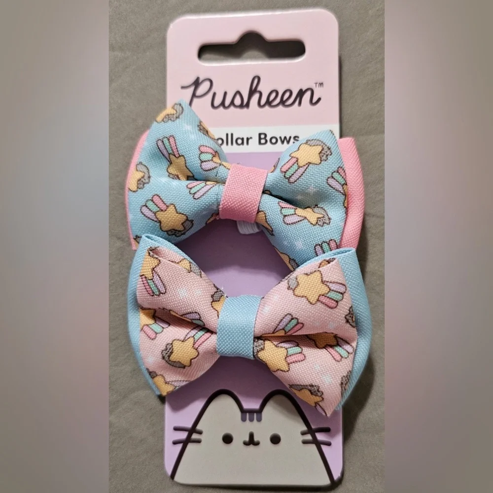 Pusheen Cat Collar Bow Set